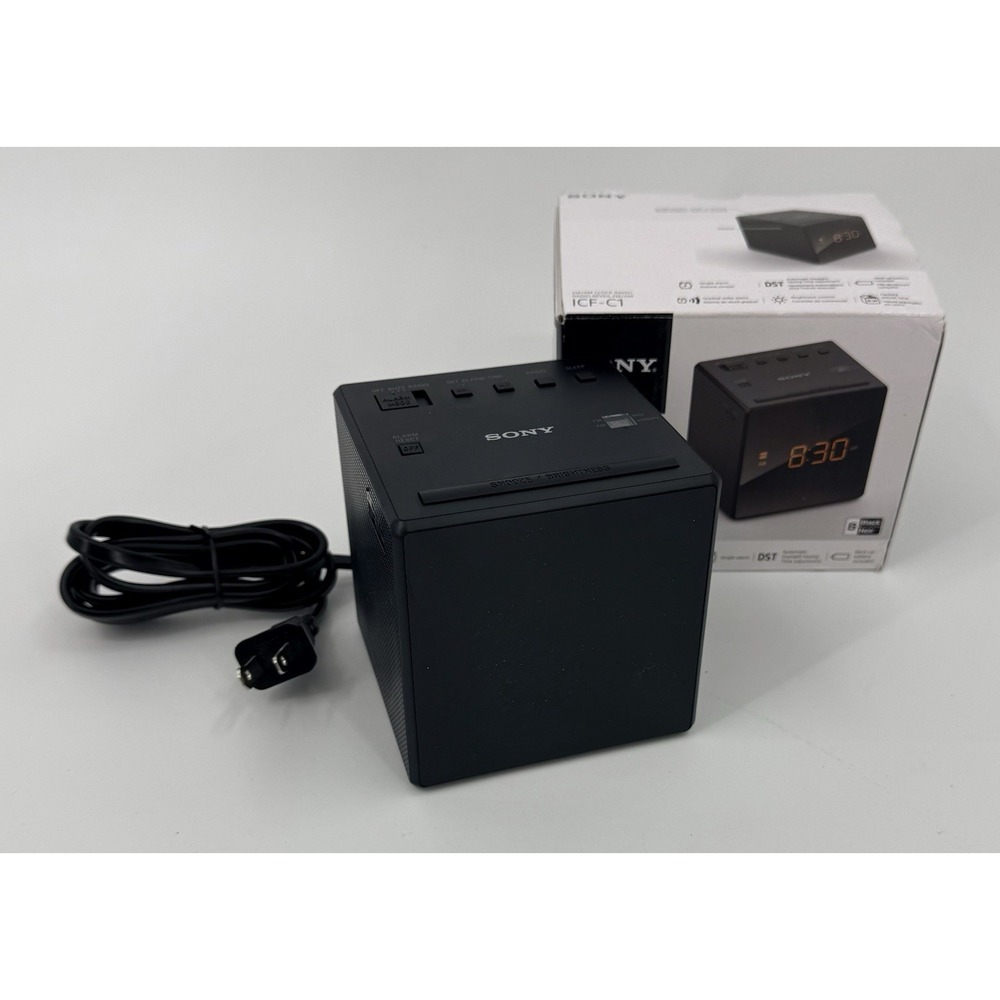 Sony ICF-C1 Desktop Alarm Clock AM FM Radio Black Sony ICFC1